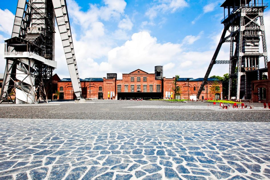 C-mine met de historische mijnschachten in Genk